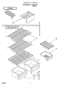 SHELF, LIT/OPTIONAL Diagram and Parts List for RT14BKXGW01  Roper Refrigerator