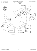 CABINET Diagram and Parts List for ML02CCXHW1  Whirlpool Refrigerator