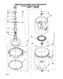 AGITATOR, BASKET AND TUB Diagram and Parts List for LSR8244BW0  Whirlpool Washer