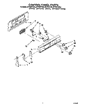 CONTROL PANEL Diagram and Parts List for RF376PXYW3  Whirlpool Range