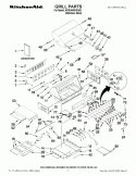 GRILL PARTS Diagram and Parts List for KFRU488VSS00  KitchenAid Grill