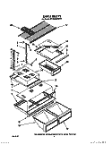SHELF Diagram and Parts List for RT20AKXXW01  Roper Refrigerator