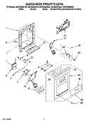 Part Location Diagram of 2224064B Whirlpool COVER-FRNT