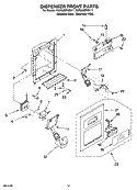 DISPENSER FRONT PARTS Diagram and Parts List for KSRG25FKSS17  KitchenAid Refrigerator