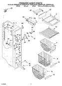 FREEZER LINER Diagram and Parts List for GS6SHAXLS01  Whirlpool Refrigerator