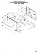 OVEN DOOR Diagram and Parts List for KEMS378BBL2  KitchenAid Wall Oven
