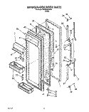 Part Location Diagram of 2162660 Whirlpool Refrigerator Door Panel (Black (Also Order Item 38))