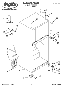 CABINET PARTS Diagram and Parts List for IT18SKXRD00  Inglis Refrigerator