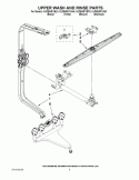 UPPER WASH AND RINSE PARTS Diagram and Parts List for KUDE40FXWH0  KitchenAid Dishwasher