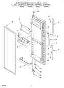 REFRIGERATOR DOOR Diagram and Parts List for GD22DFXFB04  Whirlpool Refrigerator