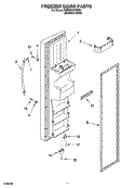FREEZER DOOR PARTS Diagram and Parts List for KSRW25CRSS01  KitchenAid Refrigerator