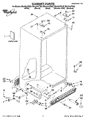 CABINET PARTS Diagram and Parts List for ED2JHAXTB00  Whirlpool Refrigerator