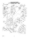 BULKHEAD Diagram and Parts List for KGYS850LT0  KitchenAid Dryer