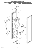 FREEZER DOOR PARTS Diagram and Parts List for KSRP25FNBL01  KitchenAid Refrigerator