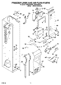 FREEZER LINER AND AIR FLOW PARTS Diagram and Parts List for KSSS48FMX01  KitchenAid Refrigerator