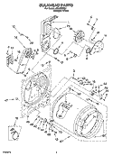 BULKHEAD PARTS, OPTIONAL PARTS (NOT INCLUDED) Diagram and Parts List for LEN1000PQ1  Whirlpool Dryer
