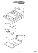 COOKTOP Diagram and Parts List for SF370PEWN4  Whirlpool Range