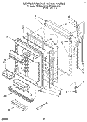REFRIGERATOR DOOR Diagram and Parts List for KTRS22MAWH12  KitchenAid Refrigerator