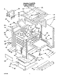 OVEN Diagram and Parts List for SF365BEYQ4  Whirlpool Range