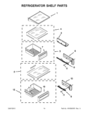 REFRIGERATOR SHELF PARTS Diagram and Parts List for KSSC48QVS05  KitchenAid Refrigerator