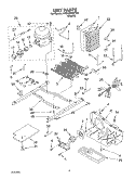 UNIT Diagram and Parts List for 4YED2FHKKT00  Whirlpool Refrigerator
