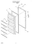 DOOR Diagram and Parts List for TVF15NRJW00  Whirlpool Freezer