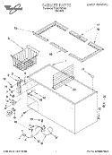 SECTION Diagram and Parts List for EH150FXDN00  Whirlpool Freezer