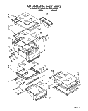 REFRIGERATOR SHELF Diagram and Parts List for KSRS22QAWH00  KitchenAid Refrigerator