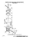 HEATER, PUMP, AND LOWER SPRAY ARM Diagram and Parts List for DU8950XT2  Whirlpool Dishwasher