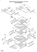 REFRIGERATOR SHELF Diagram and Parts List for KSSS48MAX03  KitchenAid Refrigerator