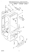 REFRIGERATOR LINER Diagram and Parts List for 3VED29DQEN00  Whirlpool Refrigerator