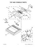 Part Location Diagram of WPW10572892 Whirlpool CONSOLE ASSEMBLY (COMPLETE)