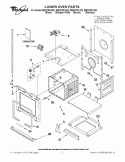 LOWER OVEN PARTS Diagram and Parts List for RBD275PVB02  Whirlpool Wall Oven