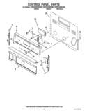 CONTROL PANEL PARTS Diagram and Parts List for YWFE330W0AW0  Whirlpool Range