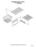FREEZER SHELF PARTS Diagram and Parts List for KSSC42QVS04  KitchenAid Refrigerator