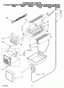 ICEMAKER PARTS Diagram and Parts List for GX5SHDXVB00  Whirlpool Refrigerator