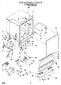 TUB ASSEMBLY Diagram and Parts List for DU900PCDB2  Whirlpool Dishwasher
