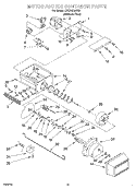 MOTOR AND ICE CONTAINER Diagram and Parts List for KSSS42QJX00  KitchenAid Refrigerator