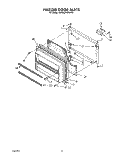 FREEZER DOOR Diagram and Parts List for KBRS22KWWH01  KitchenAid Refrigerator