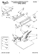 TOP AND CONSOLE, LIT/OPTIONAL Diagram and Parts List for LGR4624BN0  Whirlpool Dryer