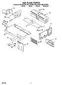 AIR FLOW PARTS Diagram and Parts List for MH1150XMB1  Whirlpool Microwave