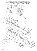 MOTOR AND ICE CONTAINER Diagram and Parts List for KSRS22FGAL00  KitchenAid Refrigerator