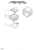 INTERNAL OVEN PARTS Diagram and Parts List for YGY396LXPB02  Whirlpool Range
