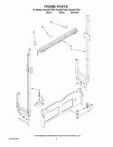 FRAME PARTS Diagram and Parts List for GU3100XTVS0  Whirlpool Dishwasher
