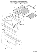 DRAWER & BROILER PARTS Diagram and Parts List for GERP4120SB2  Whirlpool Range