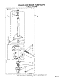 BRAKE AND DRIVE TUBE Diagram and Parts List for LA5668XTF1  Whirlpool Washer