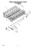 UPPER RACK AND TRACK Diagram and Parts List for KUDB23HB0  KitchenAid Dishwasher