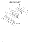 CONTROL PANEL, LITERATURE Diagram and Parts List for KEBS276BBL3  KitchenAid Wall Oven