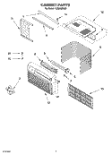 CABINET PARTS Diagram and Parts List for ACM062MM0  Whirlpool Air Conditioner