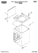 TOP AND CABINET, LIT/OPTIONAL Diagram and Parts List for RAM4132BW0  Whirlpool Washer